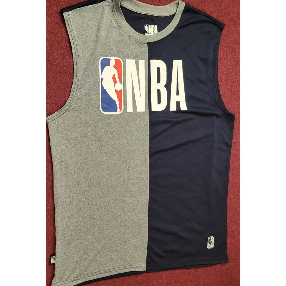NBA Logo Men's Size Large Color Blue & Gray Tank Top